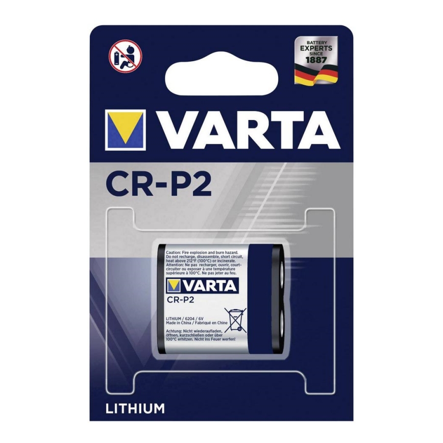 Varta 6204301401 - 1 ks Lithiová fotobaterie CR-P2 6V