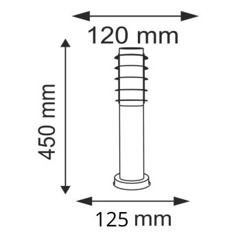 Venkovní lampa SERENA 1xE27/10W/230V IP44 45 cm antracit