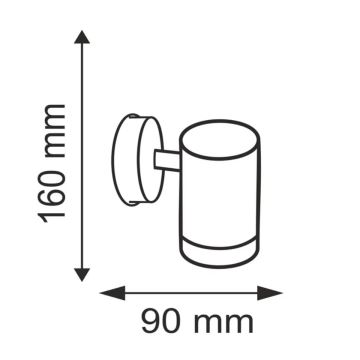 Venkovní nástěnné svítidlo OLIMP 2 1xGU10/8W/230V IP44 nerez