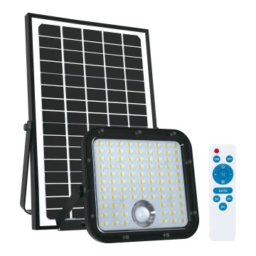 Venkovní solární reflektor se senzorem LED/30W/6,4V 4000K IP65 + dálkové ovládání