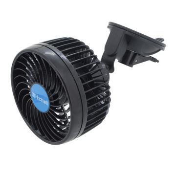 Ventilátor na přísavku do auta 4W/12V černá