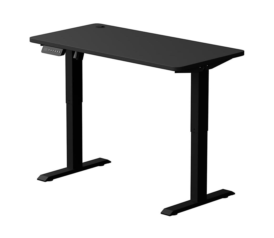  Výškově nastavitelný psací stůl LEVANO 120x60 cm černá 