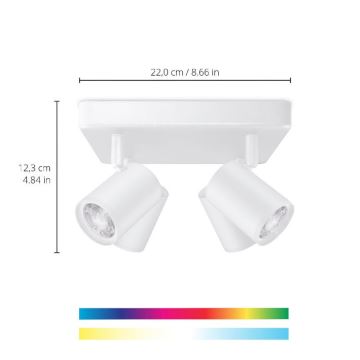 WiZ - LED RGBW Stmívatelné bodové svítidlo IMAGEO 4xGU10/4,9W/230V 2200-6500K Wi-Fi CRI 90 bílá
