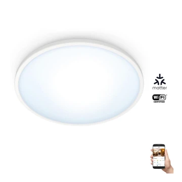 WiZ - LED Stmívatelné stropní svítidlo SUPERSLIM LED/14W/230V 2700-6500K Wi-Fi bílá