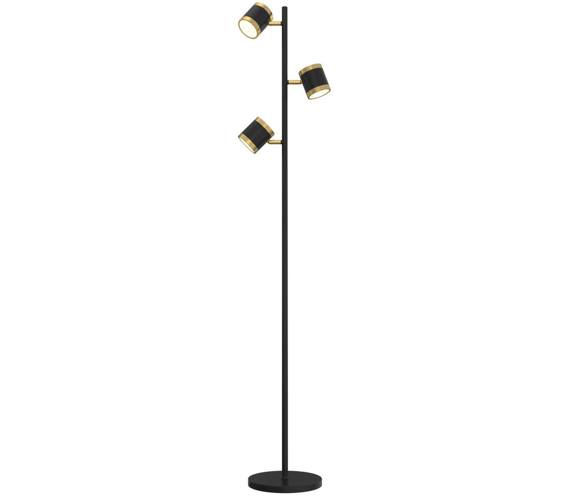 Wofi Wofi 3003-304S - LED Stmívatelná stojací lampa TOULOUSE LED/21W/230V černá/zlatá W3930