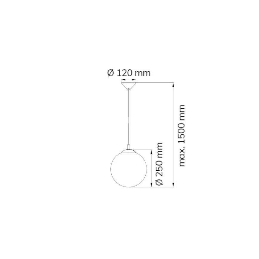 Wofi 6248.01.10.0250 - Lustr na lanku POINT 1xE27/60W/230V pr. 25 cm