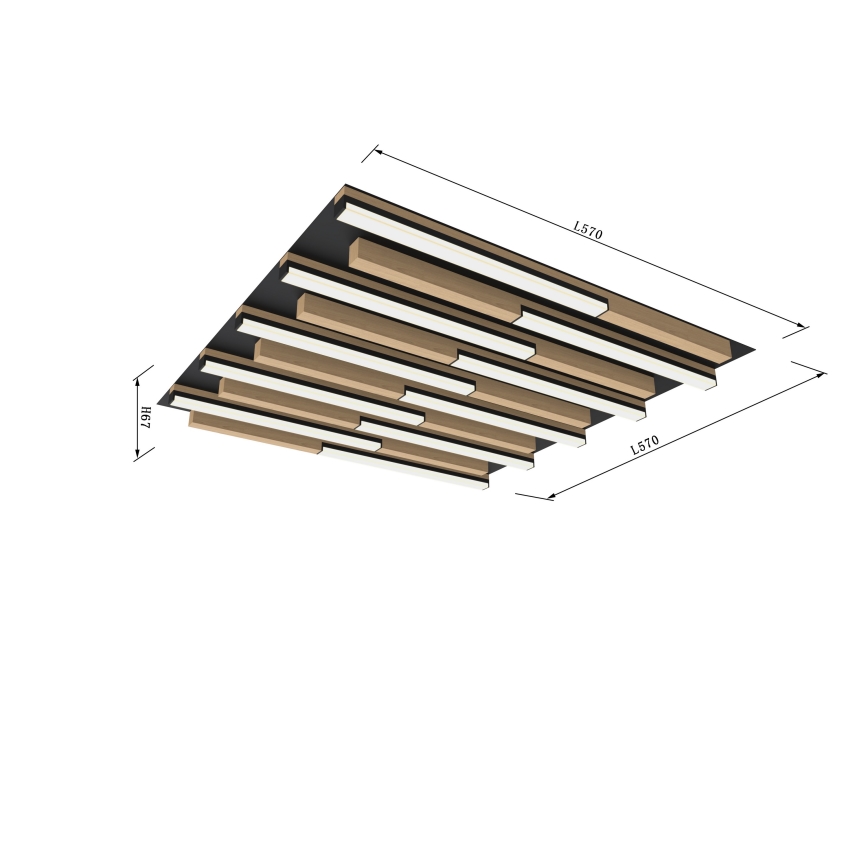 Wofi 9031-1006 - LED Stmívatelné stropní svítidlo PALERMO LED/40W/230V kaučukovník