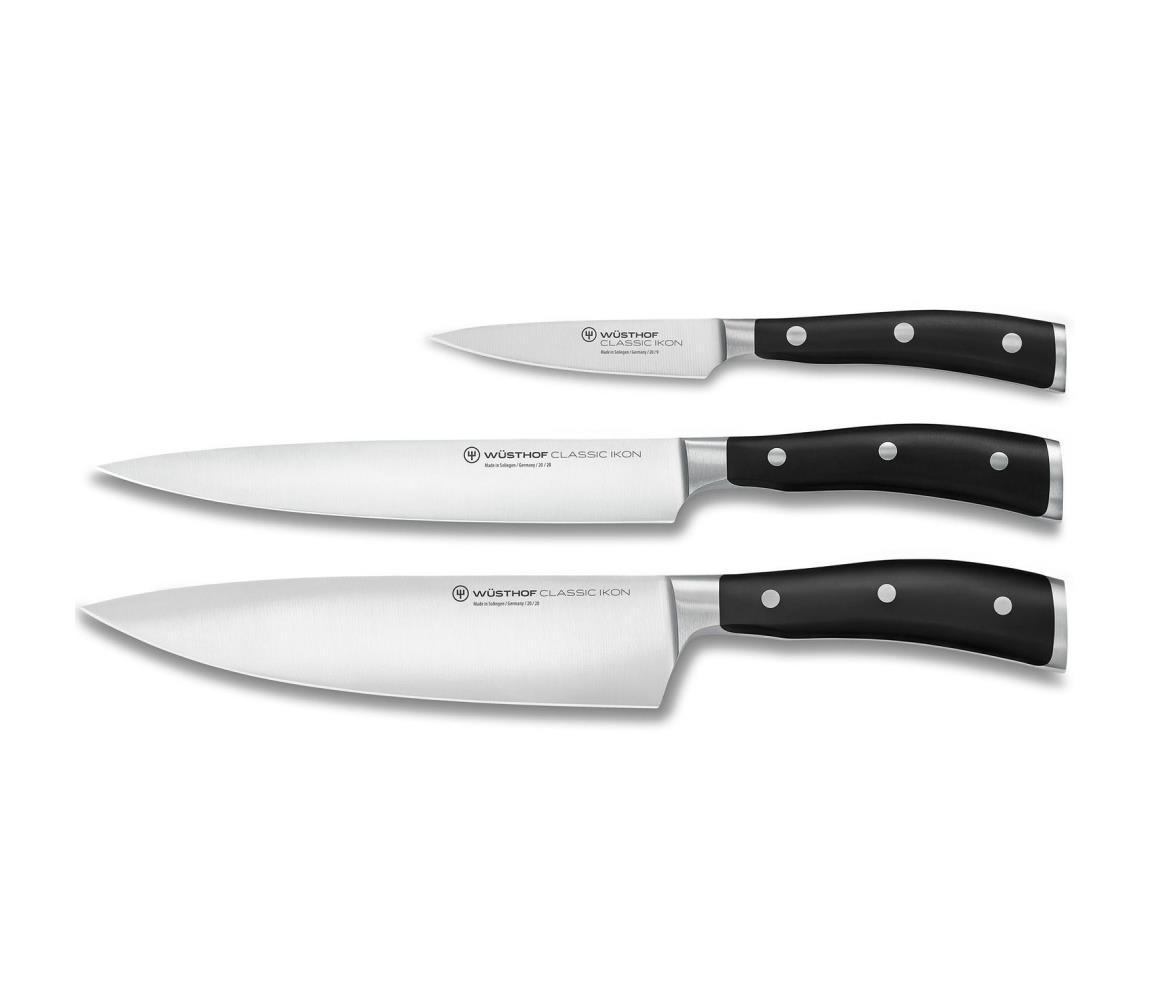 Wüsthof Wüsthof - Sada kuchyňských nožů CLASSIC IKON 3 ks černá GG297