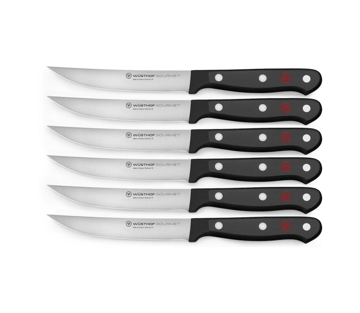 Wüsthof Wüsthof - Sada kuchyňských nožů na steak GOURMET 6 ks černá 