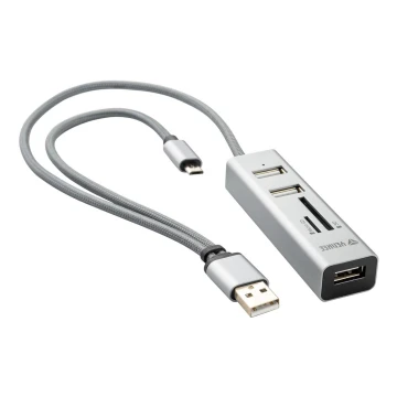 Yenkee - USB Rozbočovač 2.0 a OTG a čtečka karet