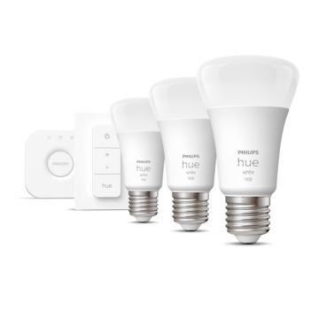 Základní sada Philips Hue WHITE 3xE27/9,5W 2700K + zařízení k propojení