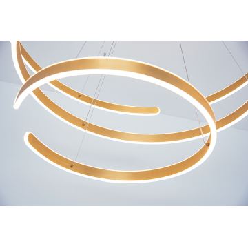 Zambelis 2014 - LED Stmívatelný lustr na lanku LED/120W/230V zlatá