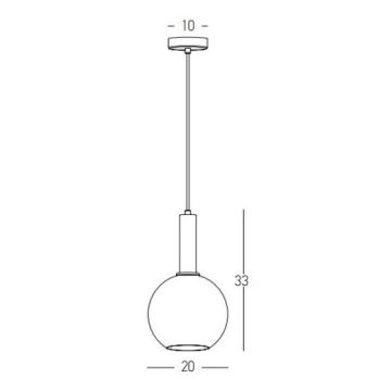 Zambelis 22071 - Lustr na lanku 1xE27/40W/230V pr. 20 cm zlatá