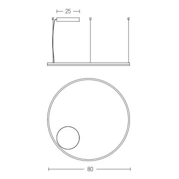 Zambelis 22240 - LED Stmívatelný lustr na lanku LED/57W/230V 3000K pr. 80 cm zlatá