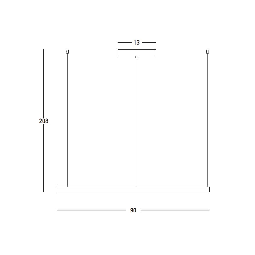 Zambelis 23035 - LED Stmívatelný lustr na lanku LED/45W/230V 3000K pr. 90 cm černá