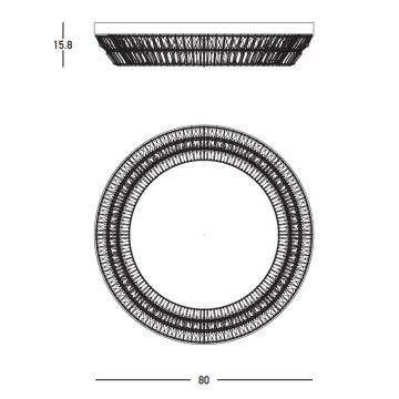 Zambelis 23049 - LED Stmívatelné křišťálové stropní svítidlo LED/55W/230V CRI 90 3000K pr. 80 cm mosaz