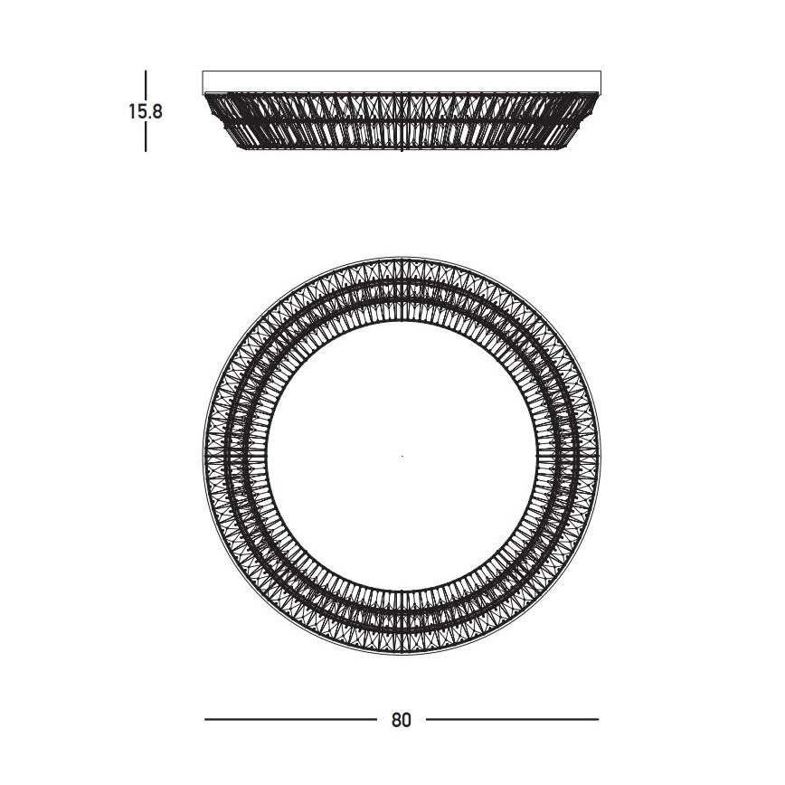 Zambelis 23049 - LED Stmívatelné křišťálové stropní svítidlo LED/55W/230V CRI 90 3000K pr. 80 cm mosaz