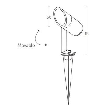 Zambelis E152 - LED Venkovní lampa LED/7W/230V IP65 antracit