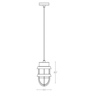 Zambelis E172 - Venkovní lustr 1xE27/40W/230V IP54 hnědá