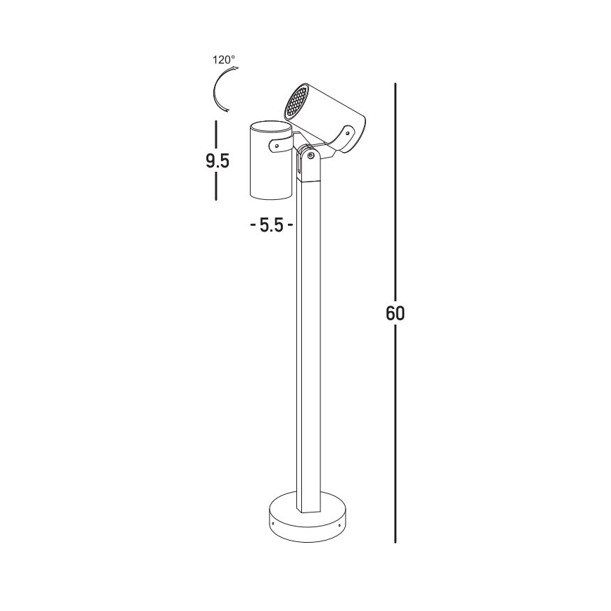 Zambelis E325 - Venkovní lampa 1xGU10/15W/230V IP54 antracit