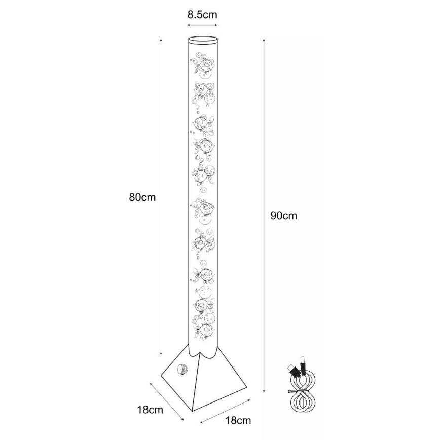 Zuma Line - LED RGB Nabíjecí stojací lampa LED/3,6W/5V