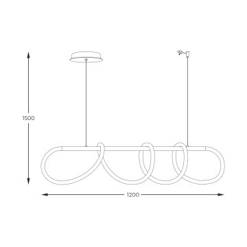 Zuma Line - LED Lustr na lanku LED/45W/230V 3000/4000/6000K zlatá