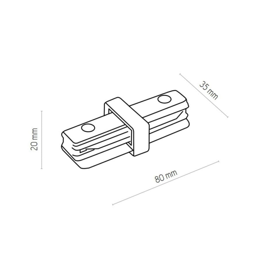 Zuma Line - Bodové svítidlo do lištového systému 8xGU10/10W/230V bílá + lištové příslušenství