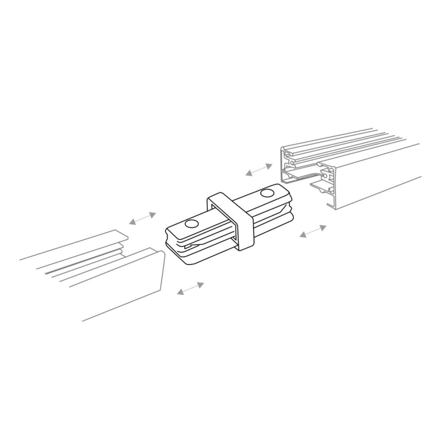 Zuma Line - Bodové svítidlo do lištového systému 8xGU10/10W/230V bílá + lištové příslušenství