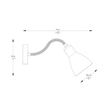 Zuma Line - Flexibilní lampička 1xE27/40W/230V šedá