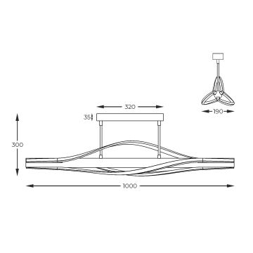 Zuma Line - LED Lustr na tyči LED/30W/230V