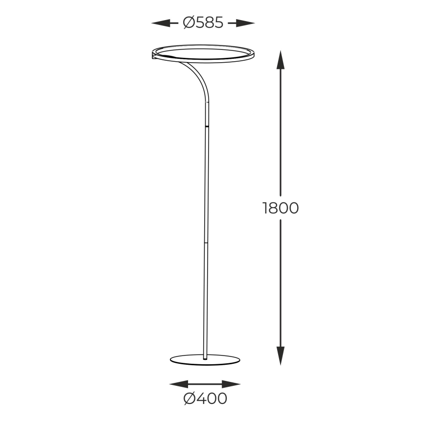 Zuma Line - LED Stojací lampa LED/24W/230V černá