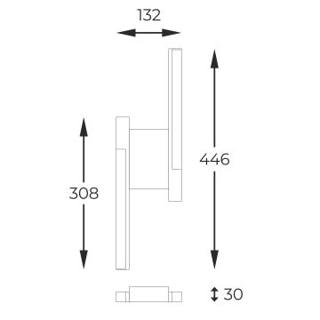 Zuma Line - LED Stmívatelné nástěnné svítidlo LED/11W/230V