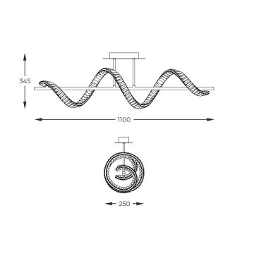 Zuma Line - LED Stmívatelný křišťálový lustr na tyči LED/24,5W/230V 2700-6000K + dálkové ovládání