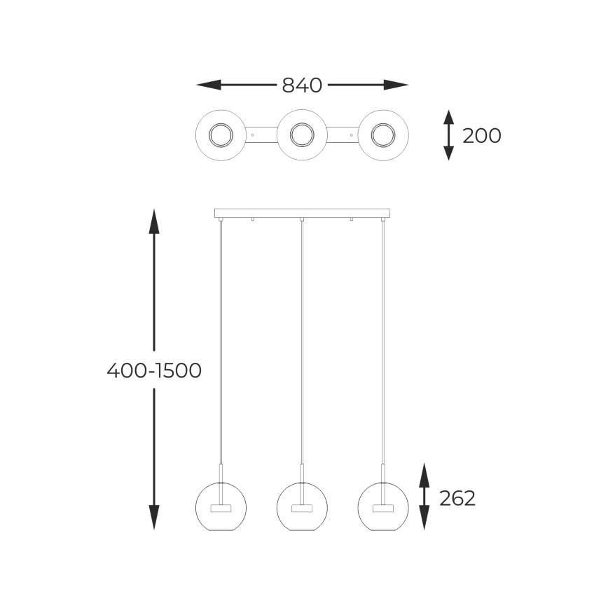 Zuma Line - LED Lustr na lanku 3xLED/5W/230V chrom