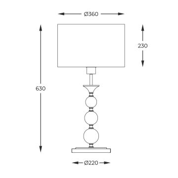 Zuma Line - Stolní lampa 1xE27/60W/230V černá