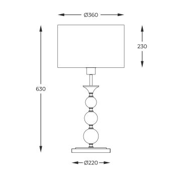 Zuma Line - Stolní lampa 1xE27/60W/230V bílá