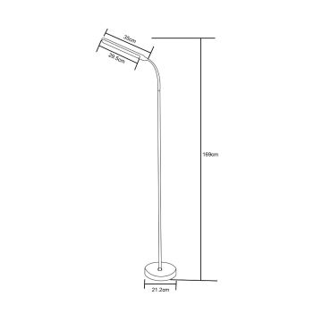 Zuma Line - LED Stmívatelná stojací lampa LED/10W/230V 3000/4500/6500K černá